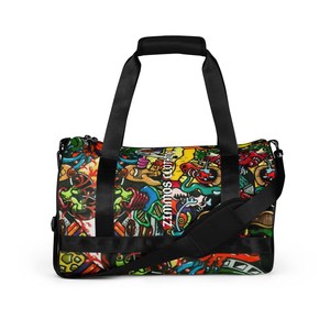 Sac de sport et de voyage imprimé coloré 2026 en polyester avec fermeture éclair grande capacité - Product Image 3