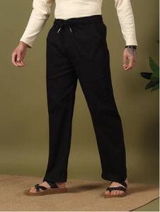 Pantalon d'été décontracté en mélange de coton léger et élégant de haute qualité, coupe ajustée de luxe, en promotion, exportateur - Product Image 4