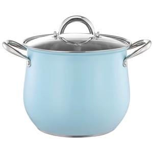 Casserole élégante en fonte émaillée avec couvercle en verre, casserole isolée pour le stockage des aliments chauds - Product Image 1