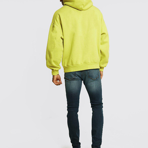 เสื้อฮู้ดดี้โอเวอร์ไซส์ผู้ชาย สีพื้น ผ้าฝ้าย 100% เฟรนช์เทอร์รี่ สวมใส่สบายๆ ทรงปกติ เหมาะสำหรับฤดูใบไม้ร่วง - Product Image 2
