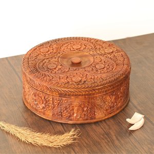 Rustic Wooden <b>Spice</b> Storage <b>Box</b> with Transparent Lid - Product Image 4