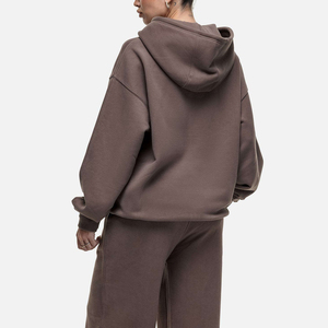 Sweat-shirt décontracté en molleton de coton, vente en gros, sweat-shirt à capuche personnalisé à épaules tombantes, hoodie tendance urbaine - Product Image 3