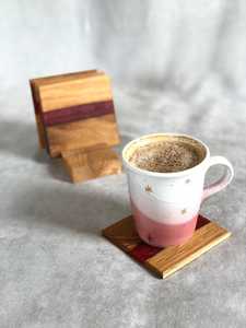 Luxury Resin Epoxy Wooden Coaster Set Elegant Acacia Wood Table Protectors for Everyday Use & Entertaining - Product Image 3