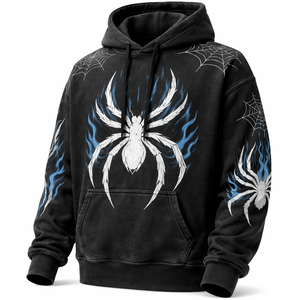 เสื้อฮู้ดลายแมงมุมพิมพ์ลายตามสั่งขายส่งสำหรับผู้ชาย-ผ้าฝ้าย 100% พิมพ์ลายดิจิทัลสำหรับฤดูหนาวและงานปัก ผู้ผลิต OEM จัดส่งโดยตรง - Product Image 3