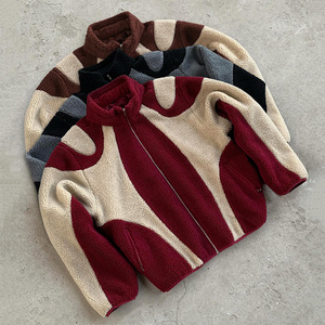 Unisex Zip-Up Thick <b>Fleece</b> Jacket Stand Collar <b>Sherpa</b> Lining Eco-Friendly Heated Anti-Bacterial 300g Winter Coat (Custom Logo - Product Image 1