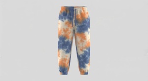 <b>Men</b> Elastic Waist Drawstring Casual <b>Joggers</b> Blue Orange <b>White</b> Midweight Cotton Fiber Summer Style - Product Image 6