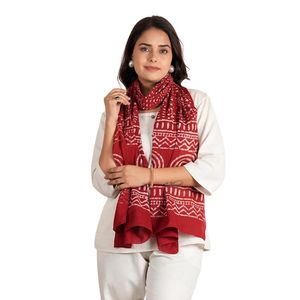 Écharpe ethnique légère et décontractée en coton imprimé à la main pour femme, vente en gros, fournisseur OEM - Product Image 1