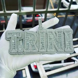 Pendentifs Hip Hop en Moissanite de laboratoire plaqués Rhodium, directement de l'usine, pour hommes et femmes, prix Luxira Jewels Brand - Product Image 1