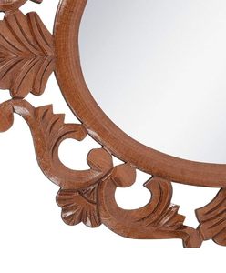 Marco de Espejo Ovalado de Madera Hecho a Mano, Estilo Art Deco, Ecológico, Tallado, Espejo Decorativo de Pared para Sala de Estar, Pasillo, Baño - Product Image 2