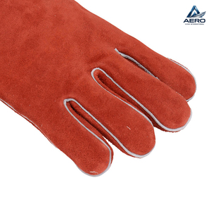 Guantes de Soldadura de Cuero de Alta Protección, Color Rojo Reforzado, Resistentes a la Abrasión y a las Chispas, del Mejor Proveedor 2026 - Product Image 6