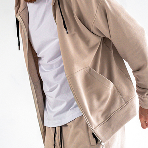 Ensemble de survêtement unisexe grande taille personnalisable pour sports d'hiver, respirant, imprimé, avec col à capuche, motif uni, décontracté, 100% coton - Product Image 2