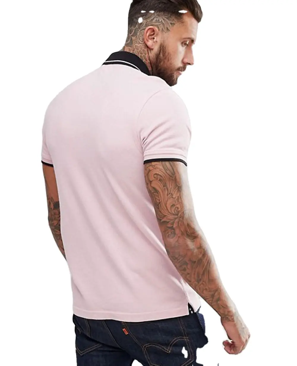 Toplu fabrika fiyat en ucuz erkek tasarım özel boş sıkıntılı nefes Polo T shirt