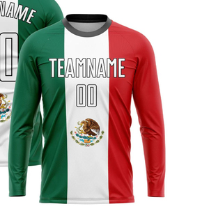Maillot de football à manches longues, couleur nationale, respirant, séchage rapide, léger, haute performance, personnalisable - Product Image 3