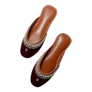 Genuine Leather Square Toe Ballet Flats <b>With</b> Rhinestone Decoration Slip-On Flat <b>Shoes</b> For Women All Seasons Solid Color - Product Image 4