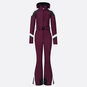 Traje de Esquí de Una Pieza para Mujer, Invierno, Impermeable, a Prueba de Viento, con Cuello de Piel, Mono de Esquí, Ropa Deportiva Impermeable para Adultos - Product Image 1