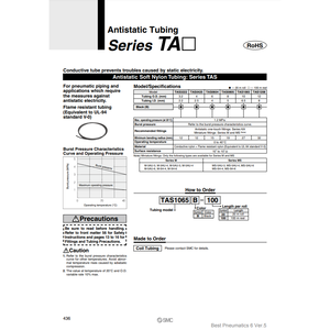 Tube en nylon souple antistatique SMC Pneumatics TAS0425B-20 pièces pneumatiques - Product Image 1