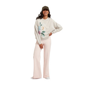 Sudadera de cuello redondo de manga larga con estampado personalizado para mujer, estilo nuevo, OEM, de forro polar grueso para la temporada de invierno - Product Image 2