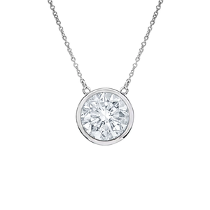 0.20 กะรัต จี้เพชรทรงกลมเจียระไนแบบเบรลลิออน ขอบทอง 14K ชุบโรเดียม สไตล์มินิมอล สำหรับทุกเพศ ใส่ได้ทุกวัน - Product Image 4