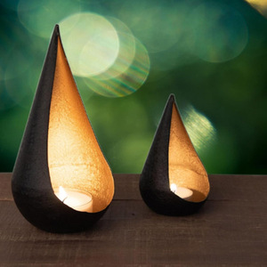 Juego de 2 Portavelas de Latón Martillado para Velas de Té - Product Image 4