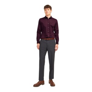Men's Formal Dress Shirt Solid Color Turn-<b>Down</b> Collar Full Sleeve 100% Cotton Anti-Wrinkle Poplin Fabric Autumn Wear - Product Image 1