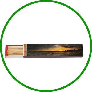 Caja de fósforos de seguridad vintage para barbacoa, 110x65x20mm, fósforos de madera ecológicos, llama fuerte, uso en exteriores, impresión personalizada - Product Image 3