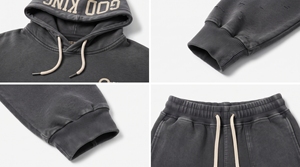 Conjunto de Sudadera con Capucha y Pantalones Deportivos Extra Grandes de Forro Polar Sólido Transpirable, Personalizado, OEM, Marca Privada, Ropa Deportiva Urbana - Product Image 5