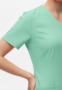 Conjunto de Uniformes Médicos Unisex, Blusa con Broches Laterales y Pantalones a Juego, Spandex y Algodón, Ropa de Trabajo para Hospital, Venta al Por Mayor - Product Image 4