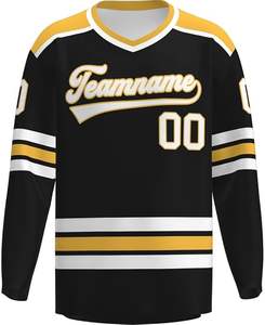 Jersey de Hockey sobre Hielo Personalizado con Bordado Profesional de Poliéster de Secado Rápido al Mejor Precio - Product Image 3