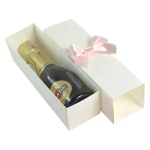 Il tuo Logo scatola di vino di carta da imballaggio con nastro per festa regalo personalizzato all'ingrosso riciclato eco-friendly stampa quadrato di cartone