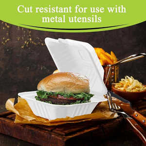 Boîtes à hamburgers en papier durable à prix de gros, personnalisables avec gaufrage, finition lisse, design durable, portables pour aliments - Product Image 3