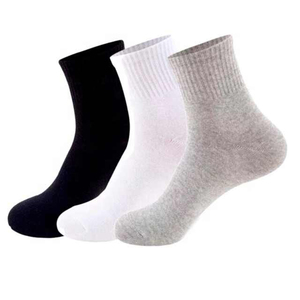 Chaussettes de sport en coton pour hommes, personnalisables, vente en gros, avec logo personnalisé, chaussettes courtes de couleur unie pour hommes, chaussettes d'école - Product Image 6