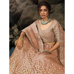 ชุดเดรสแต่งงานสุดหรูชุดออกงาน zari สีน้ำตาลสุดหรู - Product Image 3