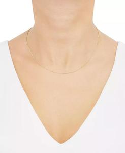 Collana leggera in oro giallo 14k, catena in corda leggera da 16 "(1mm) | Machy's - Product Image 2