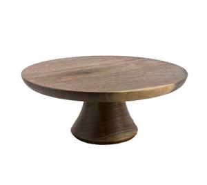 แท่นวางเค้กทรงกลมสำหรับตกแต่งโต๊ะทำจากไม้สีเข้มทำจากโลหะ - Product Image 1