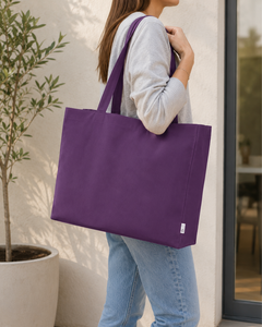 Custom Recycled Polycotton Tote Bag with Inside Pocket 220GSM Large Reusable Promotional Shopping Bag Wholesale Bulk B2B OEM ODM - Product Image 6