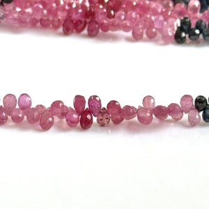 Natural Multi Sapphire Faceted Drop <b>Beads</b> 3x5mm Premium Sapphire Teardrop Gemstone Strand 16 Inch Loose Multi Sapphire <b>Beads</b> - Product Image 4