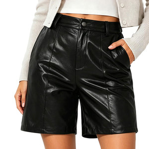 Fashion Forward Seasonal Breathable High Quality <b>Leather</b> Jort <b>Shorts</b> Comfortable Structure Easy Styling Contemporary <b>Look</b> Urban - Product Image 1