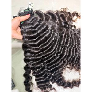 Lots de Cheveux Naturels Noirs Non Traités, Non Embrouillés, à Boucles Souples, Cheveux Vietnamiens Bruts d'un Seul Donneur, Vente en Gros - Product Image 6