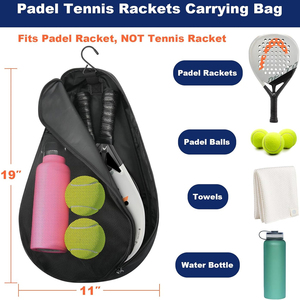 Sac de raquette de tennis de qualité supérieure, fournisseur direct d'usine, faible MOQ, impression de logo personnalisée, polyester, imperméable, capacité 30-40L - Product Image 4
