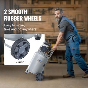 Compressore d'aria ultra silenzioso da 13 galloni, 2HP, 4.6 SCFM@90PSI, senza olio, con serbatoio per gonfiaggio automatico pneumatici, 66dB decibel - Product Image 2