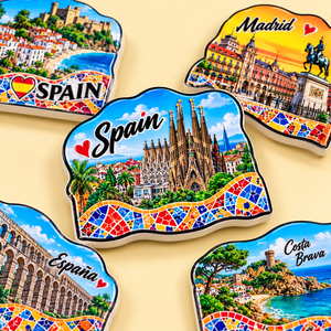 Imán Metálico 3D Promocional con Logotipo Personalizado, Recuerdo Turístico de la Famosa Ciudad de <span class=keywords><strong>Barcelona</strong></span>, España, con Diseño del Parque Sagrada Familia, Guell y Alhambra - Product Image 2
