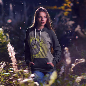 Sudadera con capucha de felpa francesa de gran tamaño con estampado de logotipo personalizado unisex, ropa de calle teñida con efecto rasgado, sudadera para hombre - Product Image 1