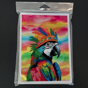 Whimsical A7 Tamaño 5x7 Nuevo Hippie Animal Parrot Tarjetas de notas en blanco Paquete de 8 con sobres Tarjetas de felicitación - Product Image 3