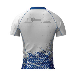 Wear 4 Games Men's Custom Printed Seamless Lightweight <b>Compression</b> Gym Jersey Anti Bacterial Eco Friendly Four Way Stretchable - Product Image 3