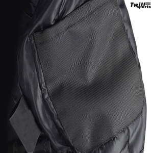 Giacca da Moto Nera in Twill per Uomo, Manica Lunga, Antivento, Protezione per Tutte le Stagioni - Product Image 6
