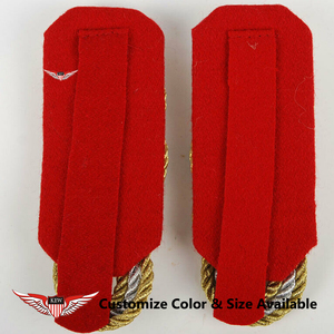 KEW <b>Braided</b> Epaulettes Gold Silver Red Fabric Luxury Shoulder Boards Durable Epaulettes Garment <b>Accessory</b> - Product Image 3