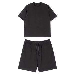 2026 Customizable Casual Printed Wholesale 100% Cotton Anti-Static T-Shirts Autumn <b>Tracksuit</b> Men's Tank Top and Shorts SummerSet - Product Image 4