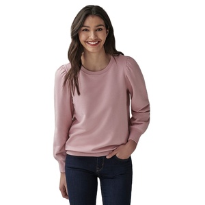 Nueva moda logotipo personalizado cuello redondo sudaderas algodón liso cuello redondo moda sudaderas mujeres ropa regular sudaderas - Product Image 2