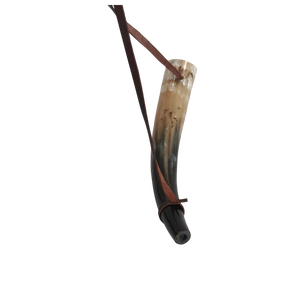 Auténtico Cuerno de Guerra Vikingo - Cuerno Natural de Buey Hecho a Mano con Correa de Cuero - Corneta Medieval para Decoración y Reenactamiento - Product Image 3