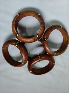 Natural Wood and Brass <b>Bangle</b> <b>Bracelet</b> Eco Friendly Handmade Fashion Accessory - Product Image 3